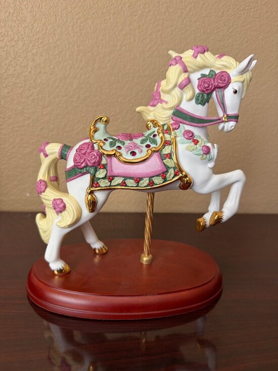 Lenox Other - 2009 Lenox Limited Edition "Rubies & Roses" Porcelain Carousel Horse w/FLAW